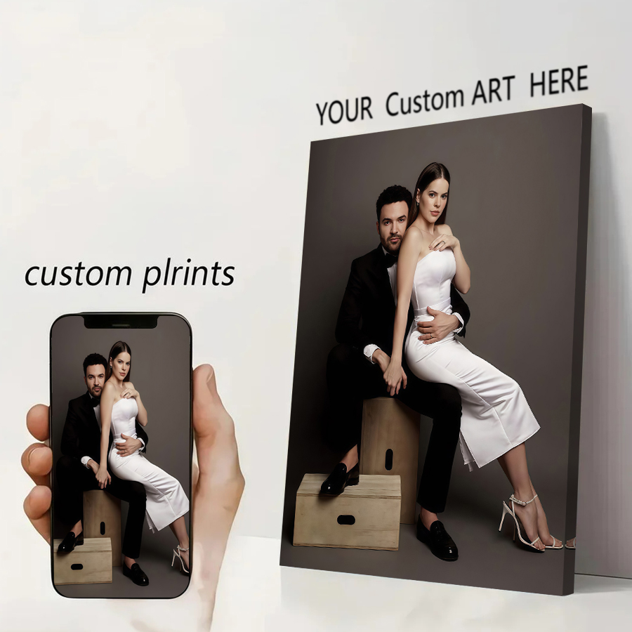 Home Decor Painting - カスタムプリントキャンバスポスターアニメゲームポスターあなたの写真による絵画パーソナルギフトカスタマイズフィギュア動物ペット家の装飾