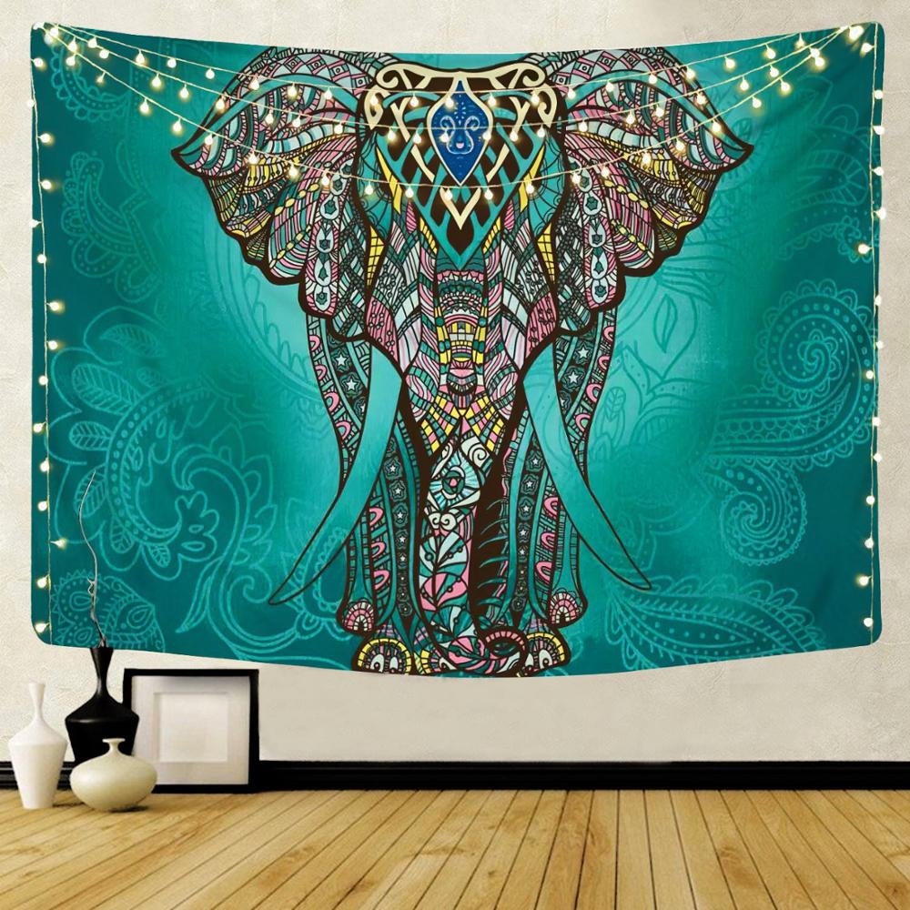 Home Decor Yoga - 印刷されたボヘミアンスタイルの生地,ヘッドギア,ボヘミアンエレファントビーチタオル,ポリエステル,薄い毛布,旅行用,トレンディ,2021
