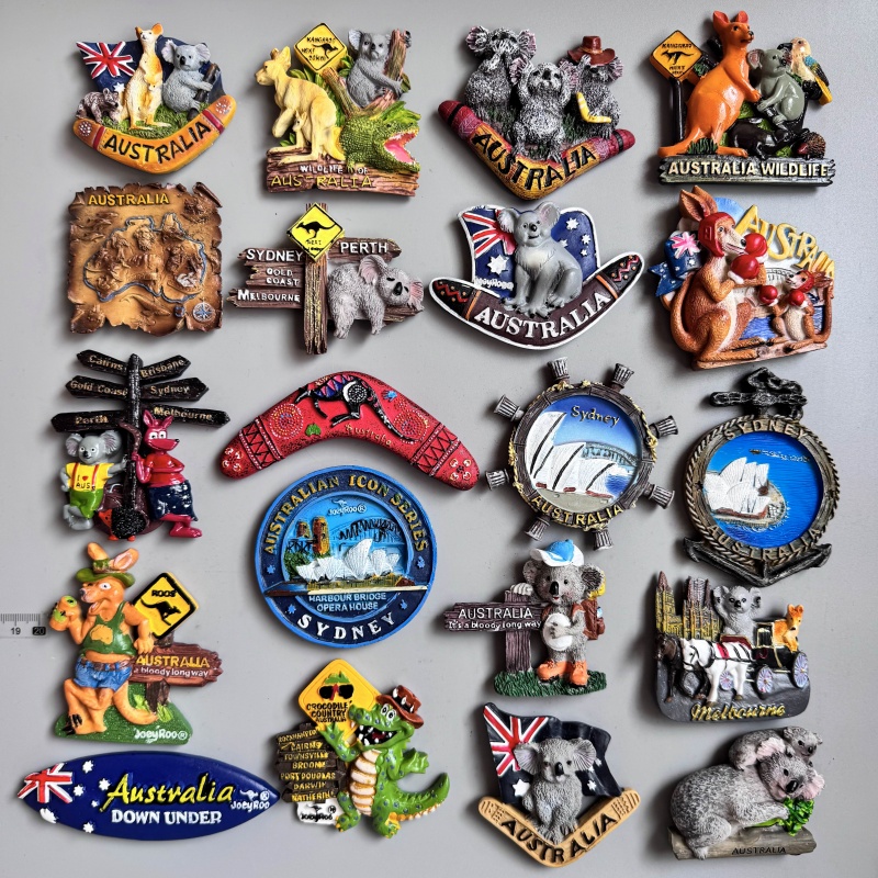 Home Decor Melbourne - オーストラリアのメルボルンとシドニーオペラハウスカンガルーコアラ観光樹脂冷蔵庫マグネット家の装飾