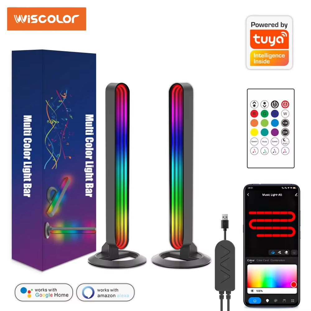 Home Decor Free App - スマート RGB LED ライトバー 音楽同期アプリ制御ライトバー ゲームルーム寝室装飾ミラーライト