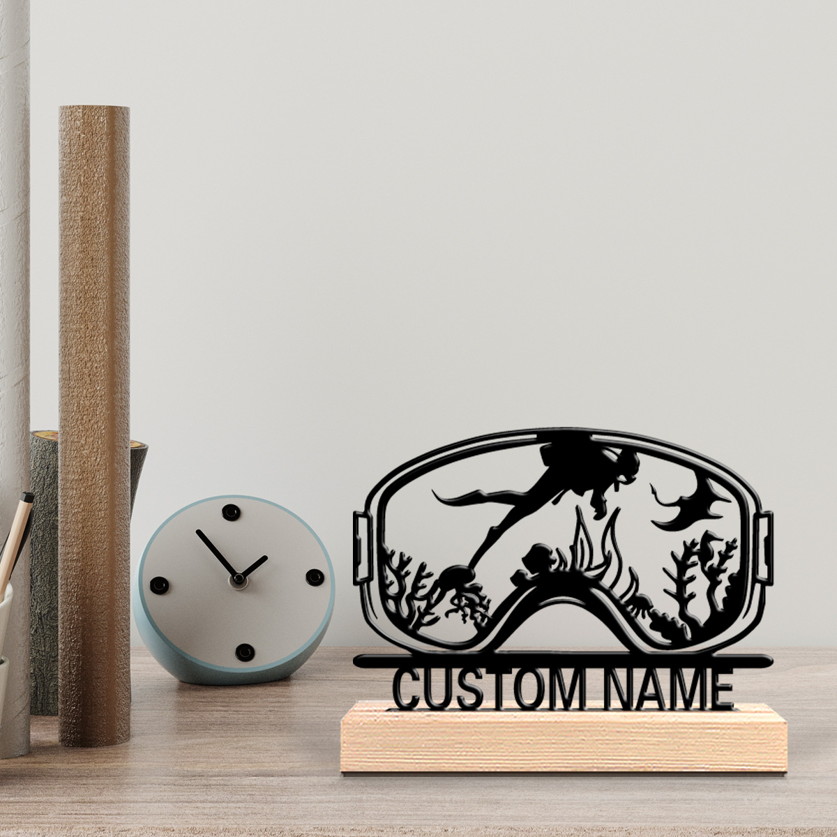 Home Decor Pinterest - 1個入り 可愛いカスタムダイビング木製ベース壁飾り キッチン ダイニングルーム モダンラスティックホームスタイル ギフトデコレーション
