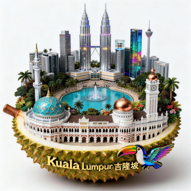 Home Decor Kuala Lumpur - マレーシア冷蔵庫マグネット金属素材ペトロナスタワーズお土産クアラルンプール冷蔵庫ステッカー誕生日プレゼント家の装飾