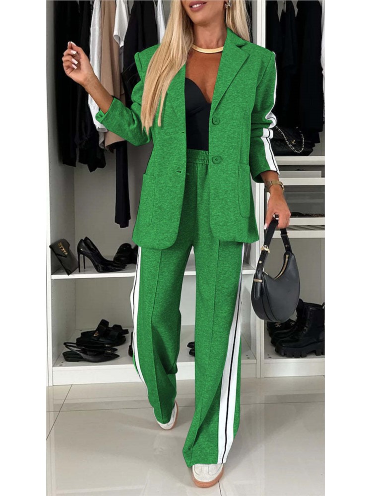 Home Decor Zara - 2025 秋と冬の新長袖スーツ女性のスーツファッションポン引きステッチパンツポケット女性オフィスブレザー 2 個セット