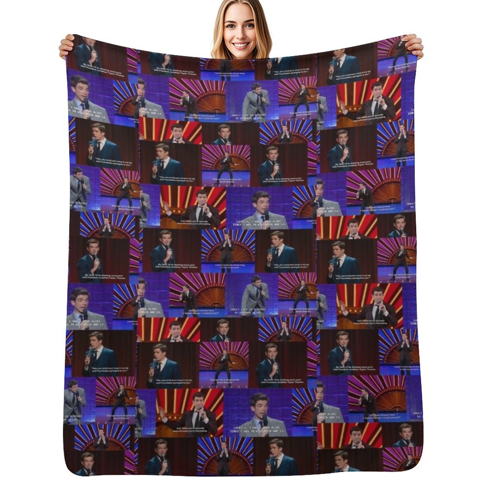 Home Decor Netflix - ジョン・ムーレニー - Netflixスペシャルスローブランケット装飾用スローブランケット夏用寝具ソファキルト面白いギフトソフトチェック柄ブランケット