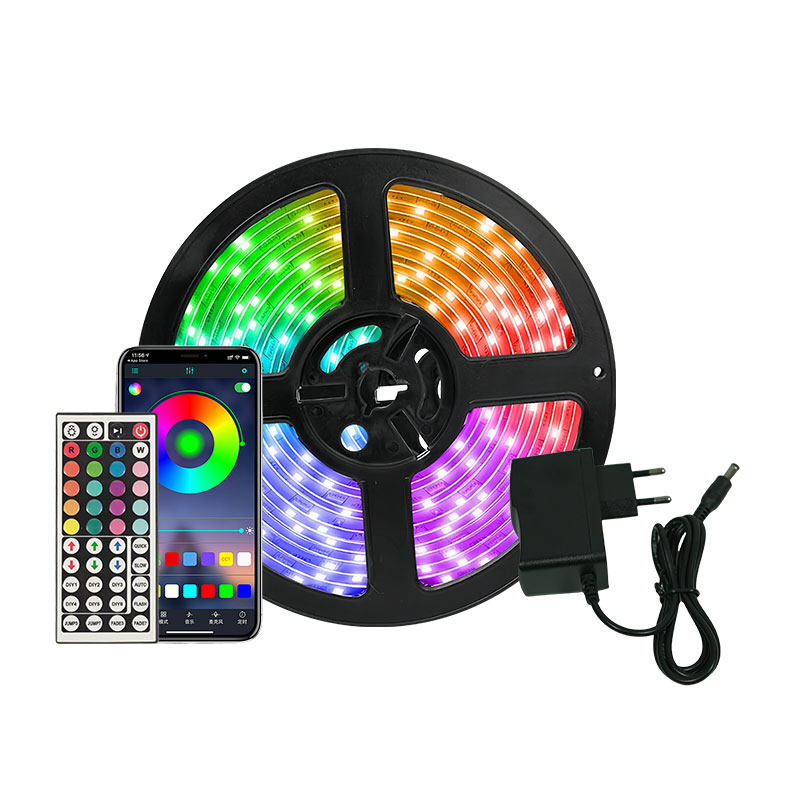 Home Decor Free App - STTLアプリ制御とリモコン付き5mスマートストリップライト30LEDs/m RGBカラーチェンジLEDストリップライト（家庭装飾用）