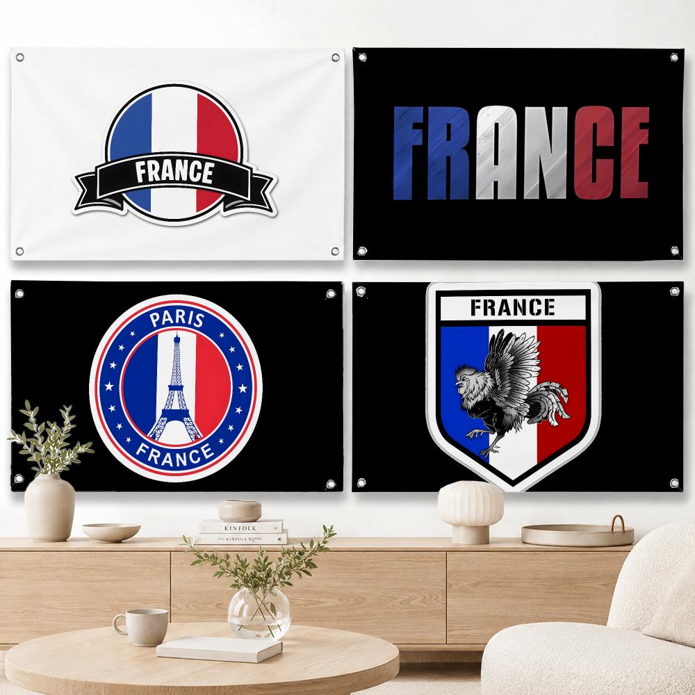 Home Decor Location - 場所：フランス 国旗 家庭・庭の装飾バナー - 室内・屋外用壁掛け旗