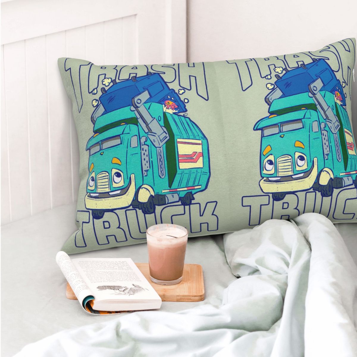 Home Decor Netflix - ゴミ収集車漫画 Netflix 長方形枕カバー クッションカバー 装飾用寝室ベッド ホームコンフォートスローピロー