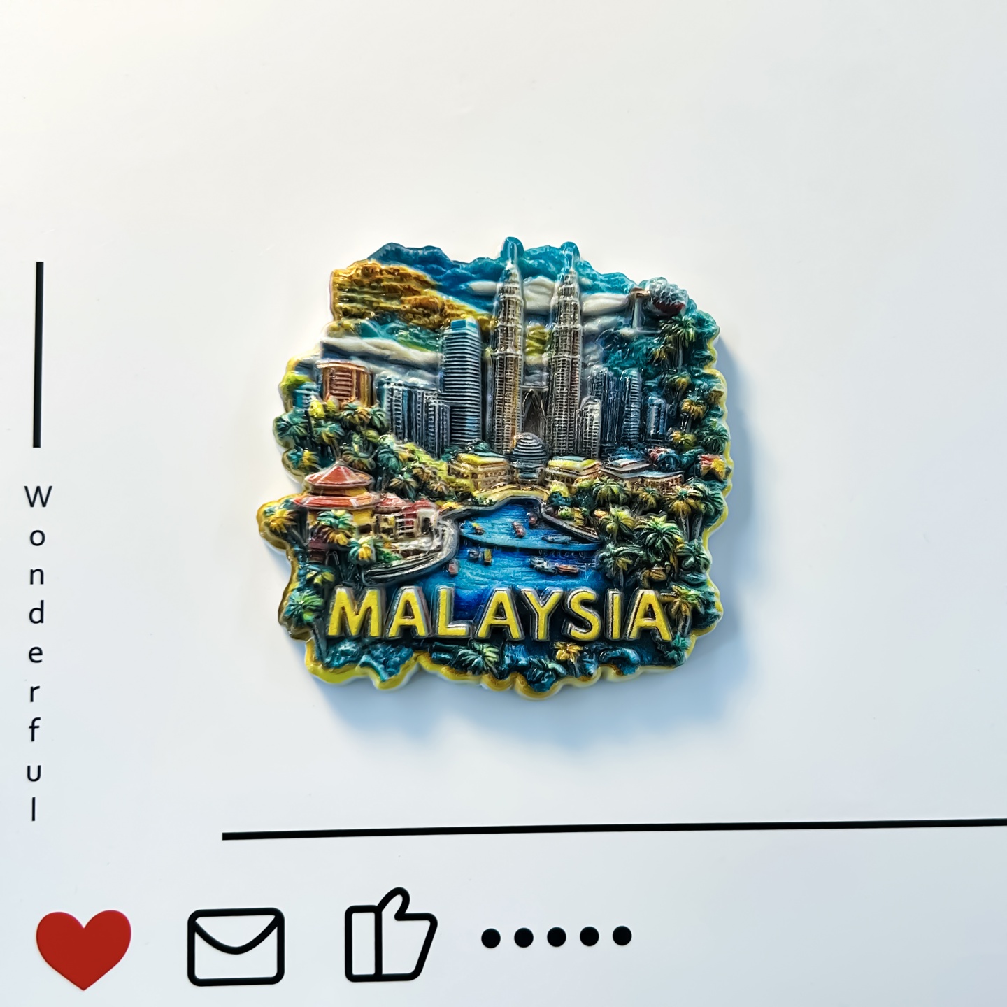 Home Decor Kuala Lumpur - マレーシア、人気の観光地、クアラルンプール、ランドマークの建物、ツインタワー、家の装飾、冷蔵庫用ステッカー
