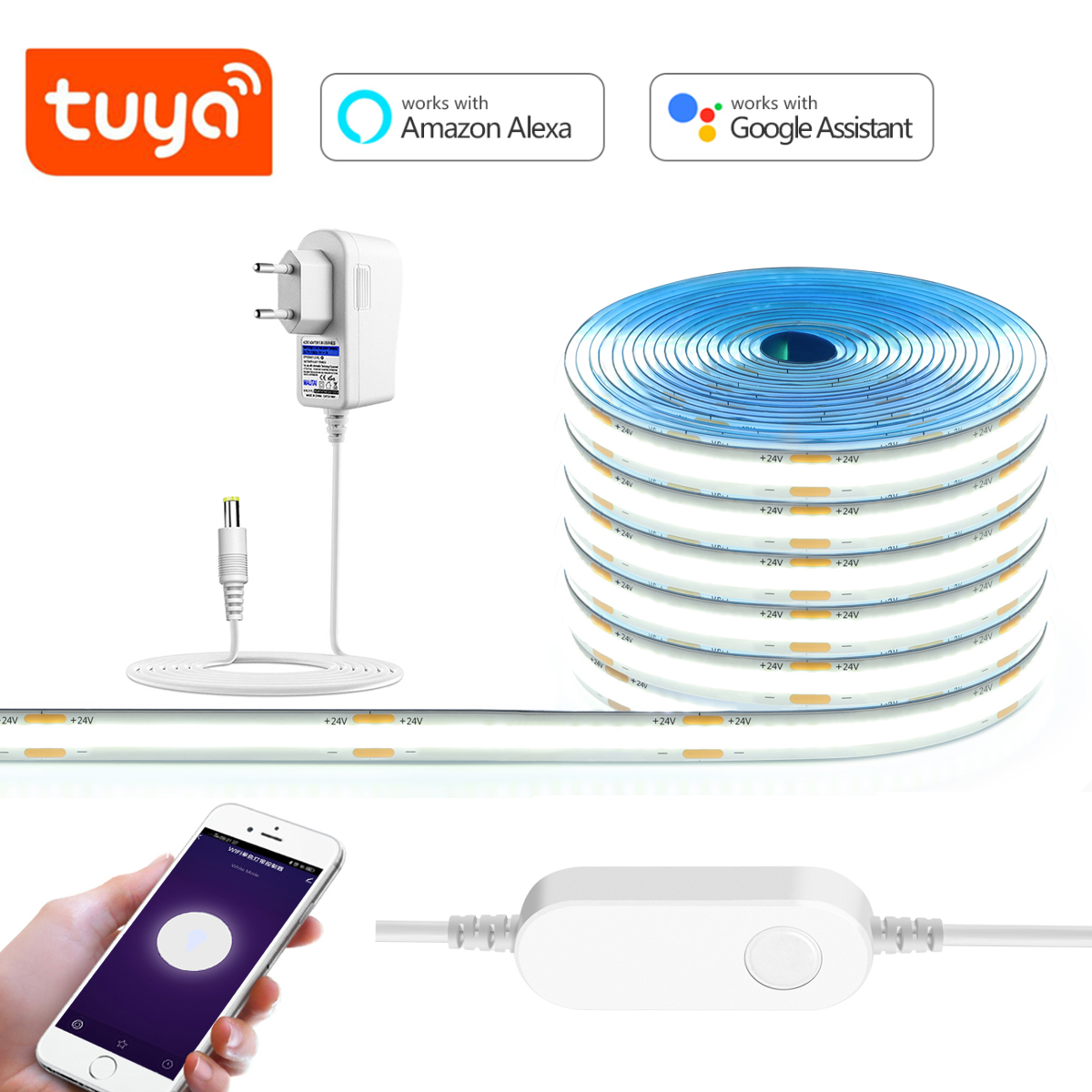 Home Decor Free App - 3M 5M 10M 24V COB LEDストリップライト