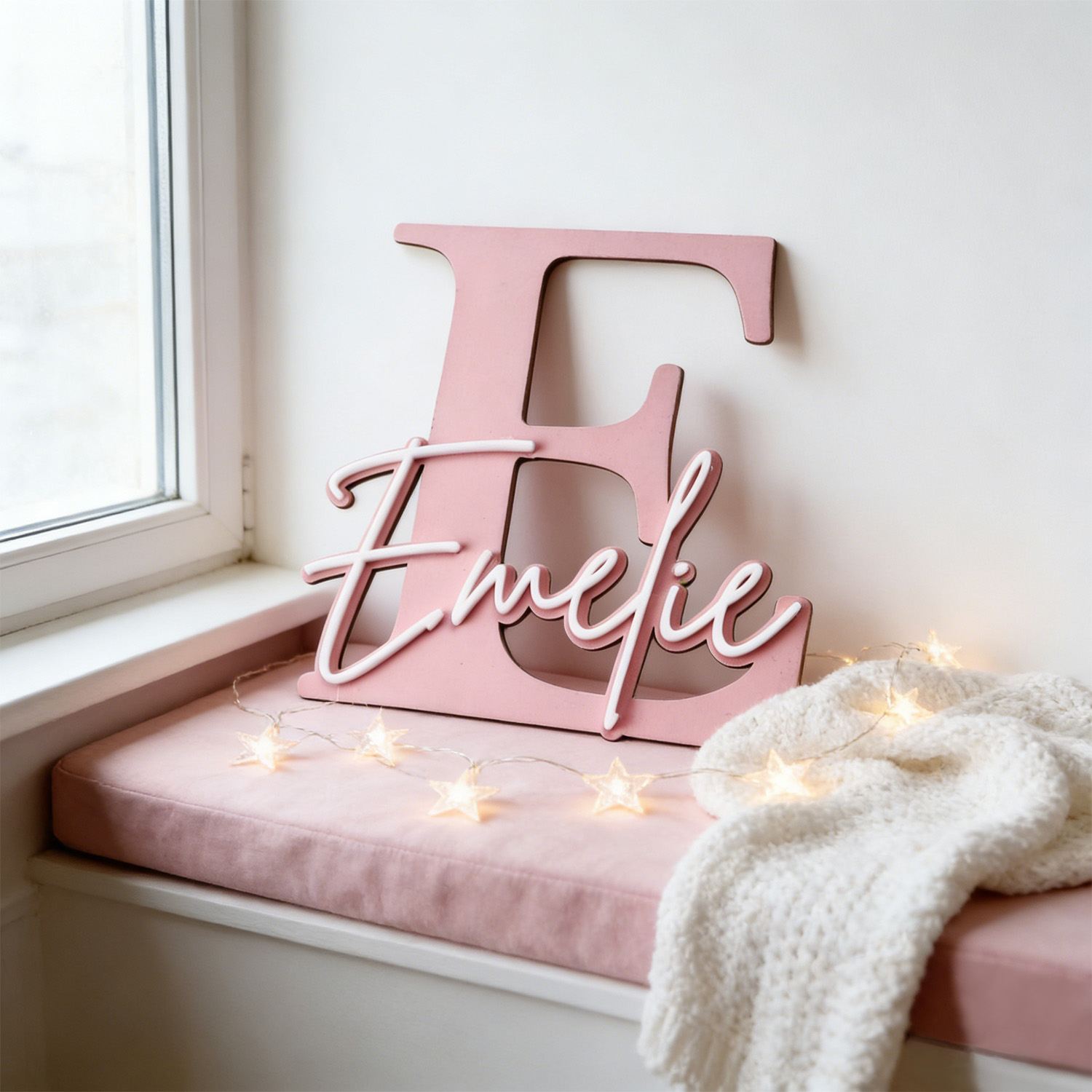Home Decor Pinterest - 1個入り 二層構造木製名札飾り板、内容カスタマイズ可能、家の装飾、子供部屋の装飾、ホリデーギフト