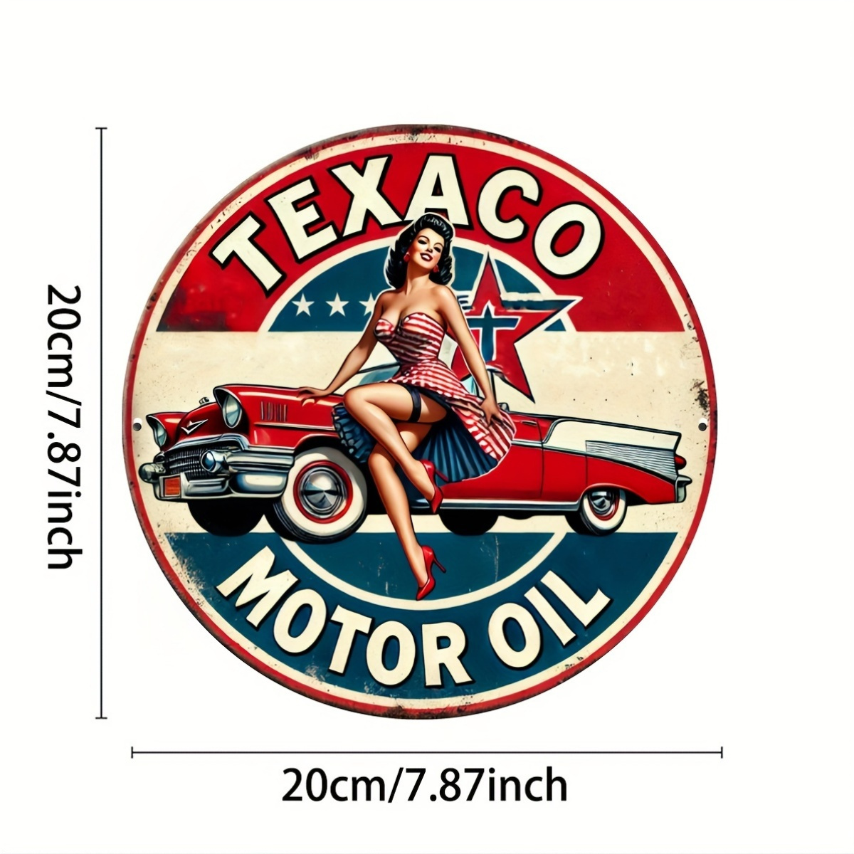Texaco Motor Oil ヴィンテージアルミニウムサ - Home Decor Essentials のレビューと価格