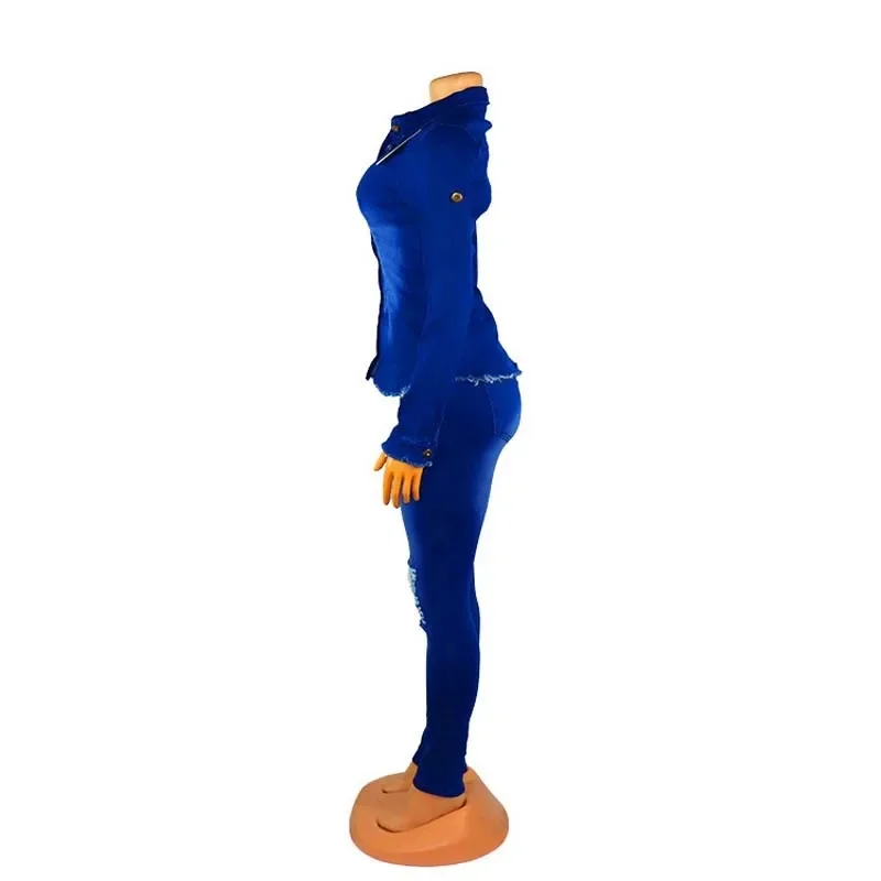 デニムレディーストラックスーツセット,スキニー,長袖ジャケッ - Home Decor Zara のレビューと価格