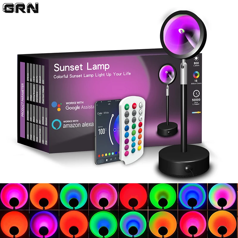 スマートLEDサンセットランプ,カラフルな変更ランプ,Blu - Home Decor Free App のレビューと価格