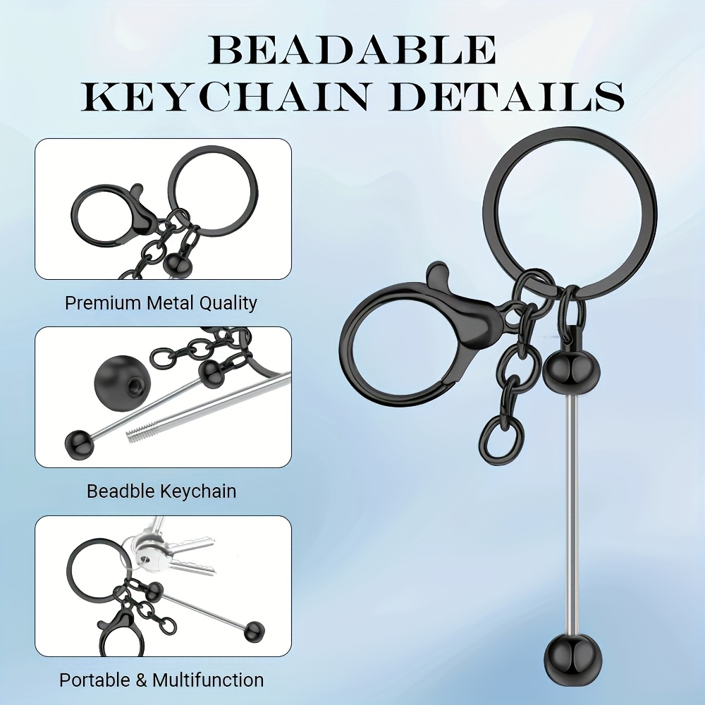 12 個の経済的な繊細なブランクキーホルダービーズロッドバル - Home Decor Essentials のレビューと価格