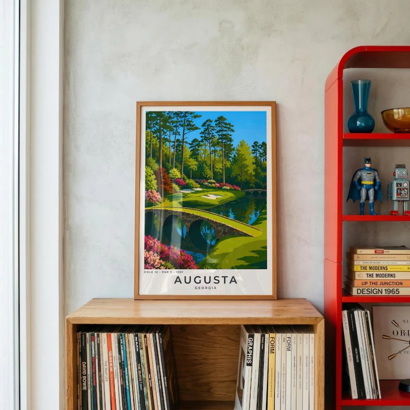 モダンなゴルフ場旅行風景ポスターソーグラスオーガスタマスター - Home Decor Location のレビューと価格