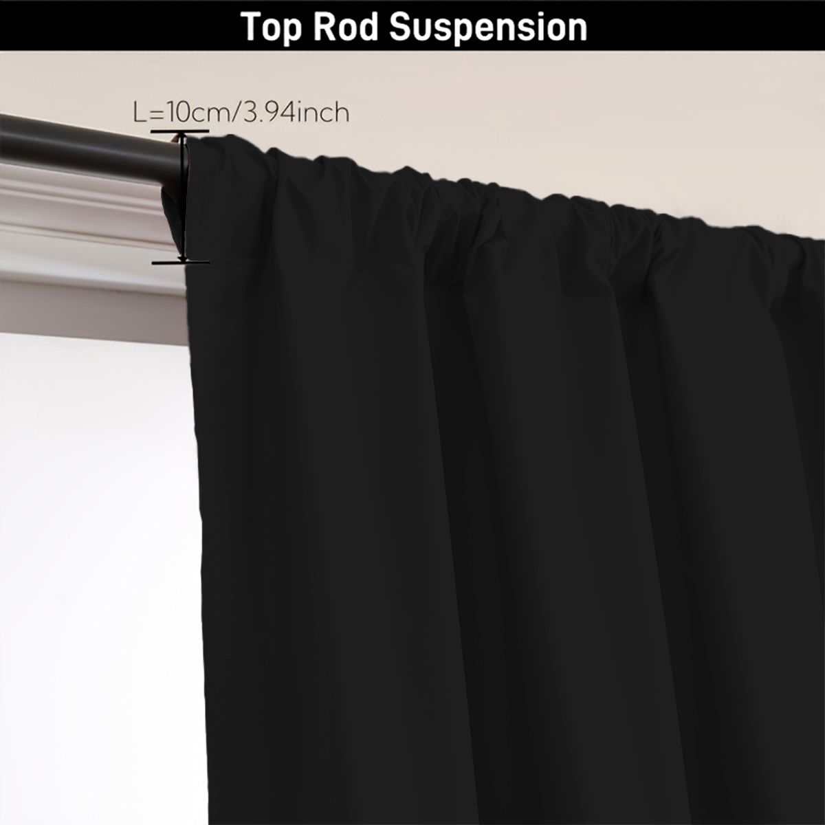 シンプルな無地の100％遮光カーテン1枚、ロッドポケットカー - Home Decor Curtains のレビューと価格
