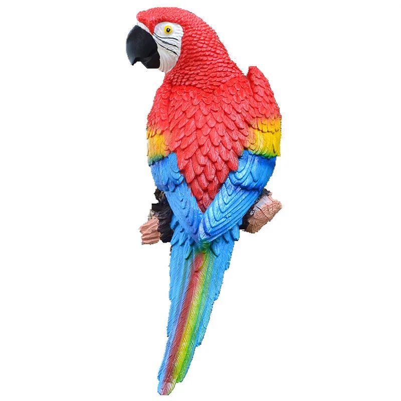 樹脂製の壁に取り付けられたオウムの像,屋外の庭の木の装飾,家 - Home Decor Quirky のレビューと価格