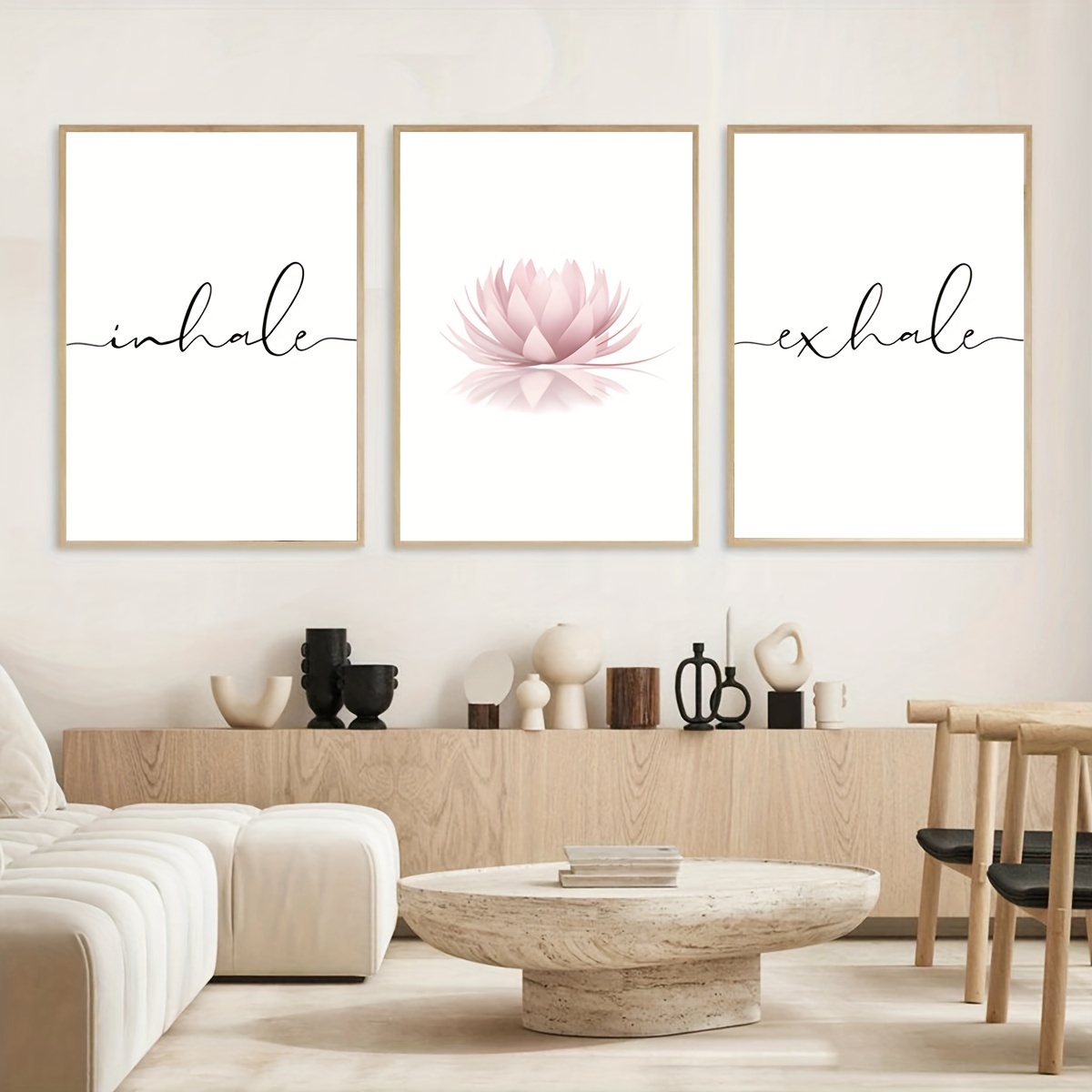 3 ピース/セット吸気吐息禅抽象キャンバスプリントポスターピ - Home Decor Yoga のレビューと価格