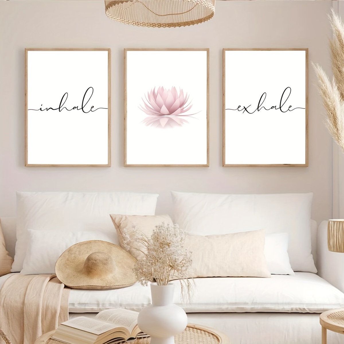 3 ピース/セット吸気吐息禅抽象キャンバスプリントポスターピ - Home Decor Yoga のレビューと価格