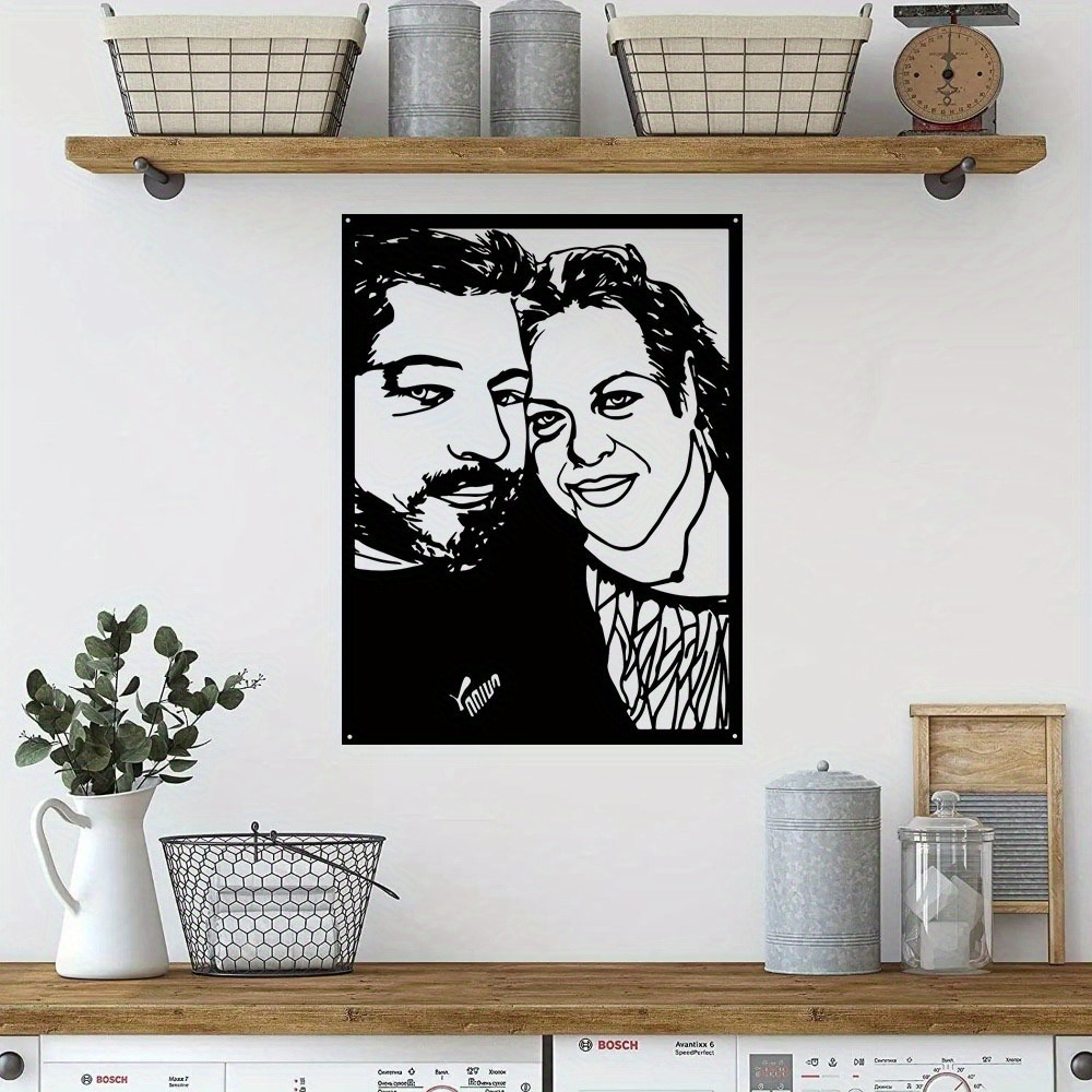1枚のパーソナライズされたカスタムフレーム入り金属製写真ポー - Home Decor Frames のレビューと価格