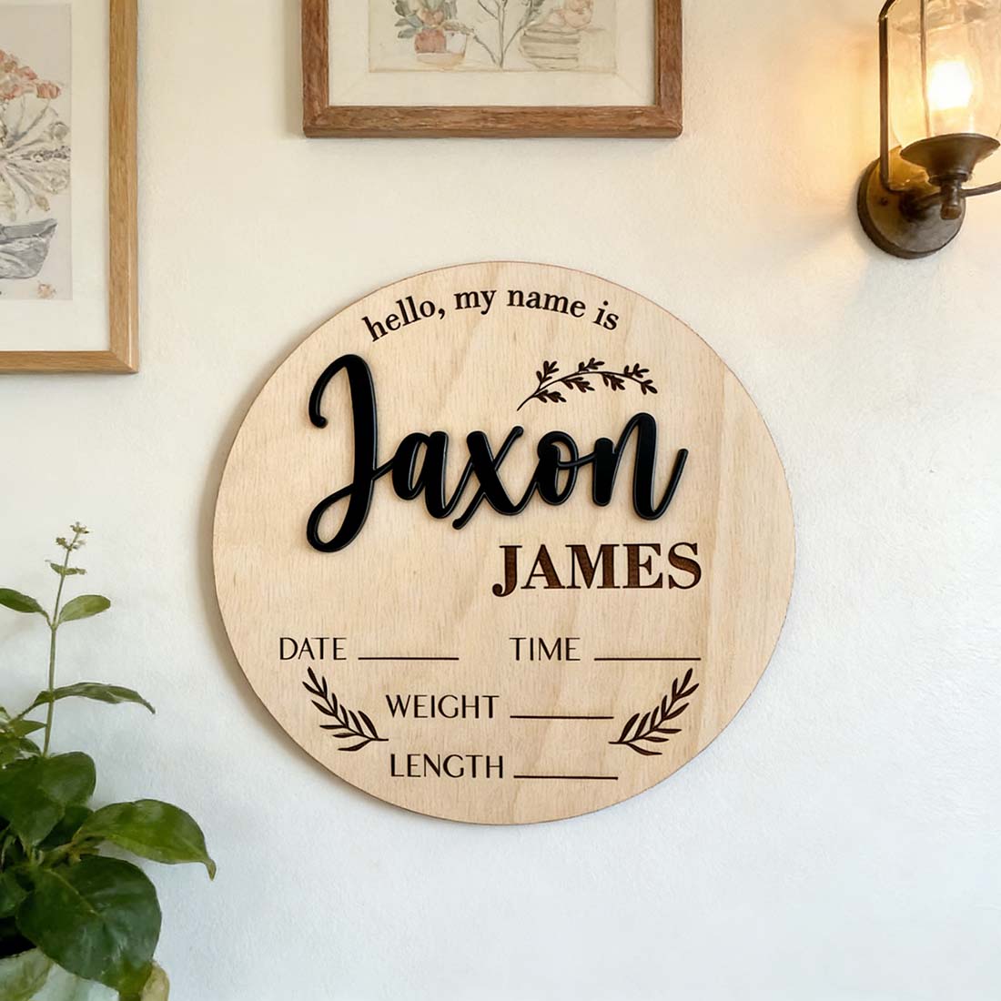 1個入りカスタムベビーアナウンスメントサイン木製名札、ホーム - Home Decor Pinterest のレビューと価格