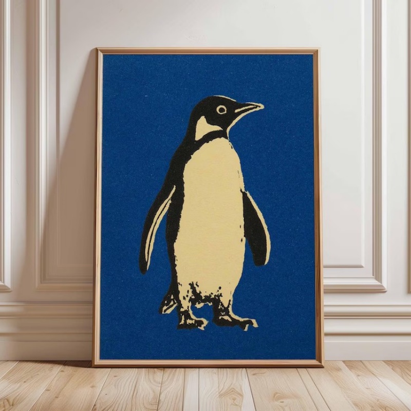 ペンギンポップアートプリントミニマルアニマルウォールアート  - Home Decor Design Ideas のレビューと価格