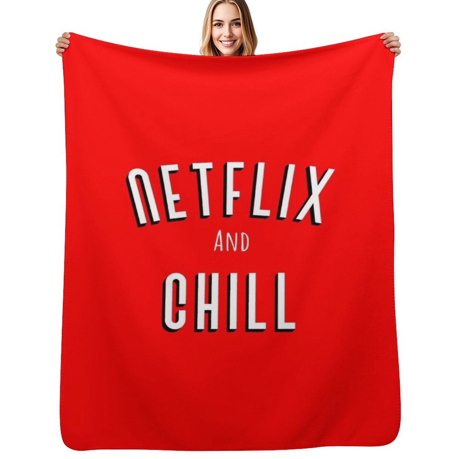 Netflix and chill ティーのミーム柄スローケ - Home Decor Netflix のレビューと価格