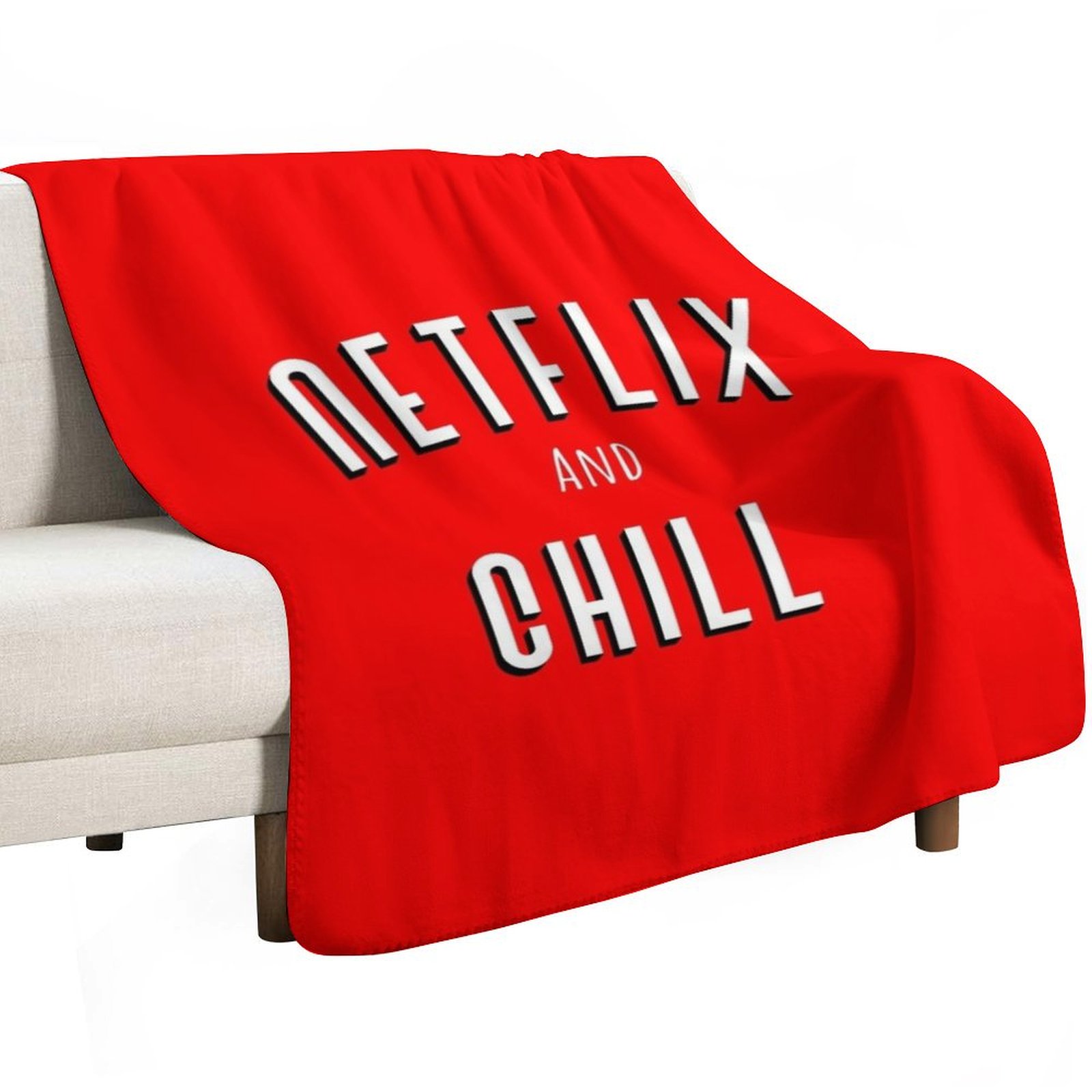 Netflix and chill ティーのミーム柄スローケ - Home Decor Netflix のレビューと価格