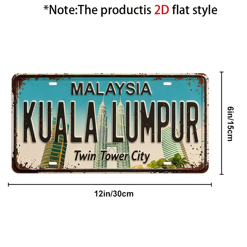 2Dフラット、1個入りヴィンテージクアラルンプールメタルナン - Home Decor Kuala Lumpur のレビューと価格