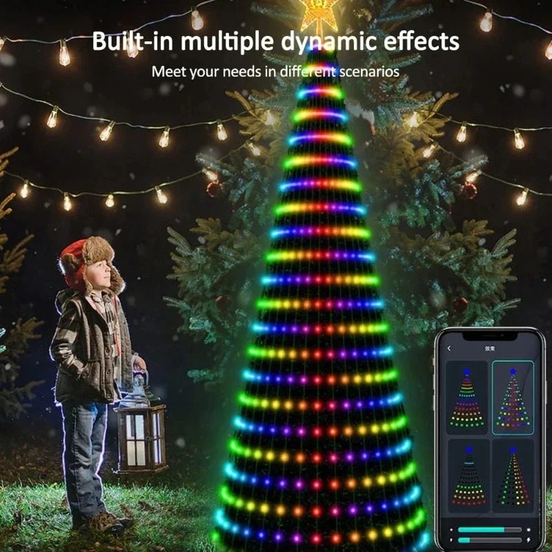 クリスマススターツリーライトRGB LED、Bluetoot - Home Decor Free App のレビューと価格