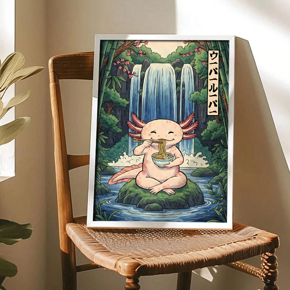 ラーメンアホロートルズアートデザインポスター モダンな自己粘 - Home Decor Design Ideas のレビューと価格
