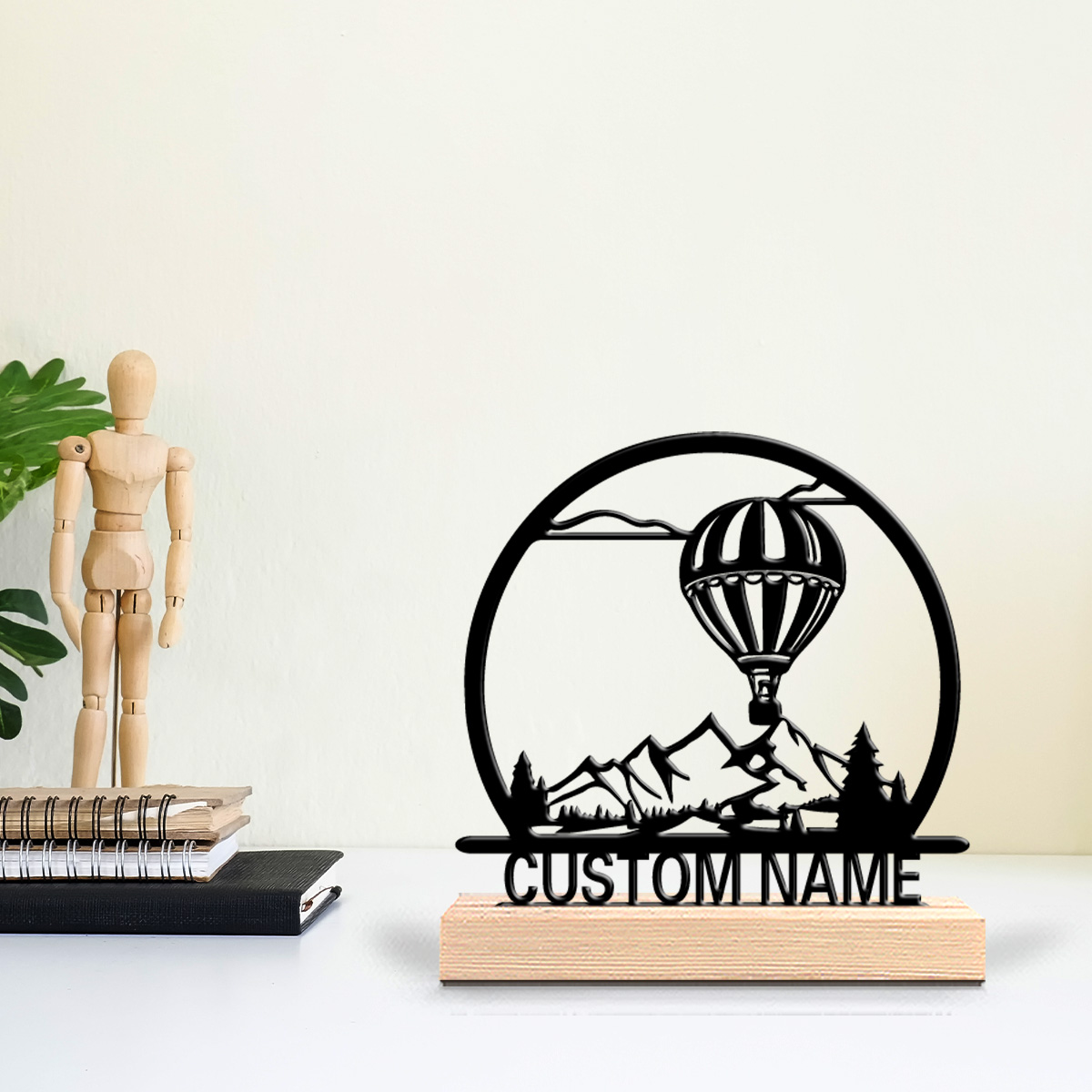 1個入り 熱気球 カスタムネーム入りブリキ像 金属製オーナメ - Home Decor Pinterest のレビューと価格