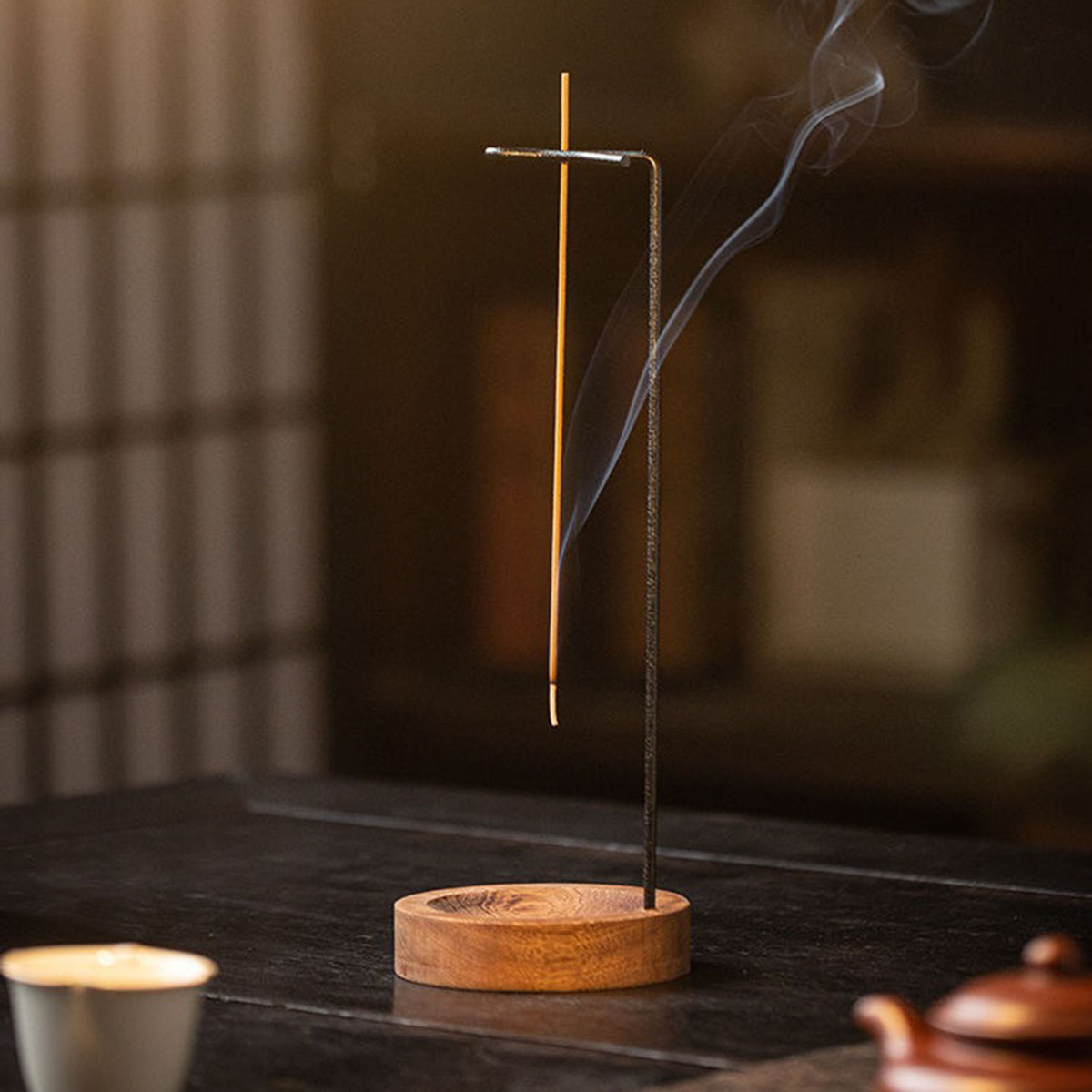 クリエイティブな逆さ香炉、線香立て、木製丸型香炉、寝室、家の - Home Decor Yoga のレビューと価格