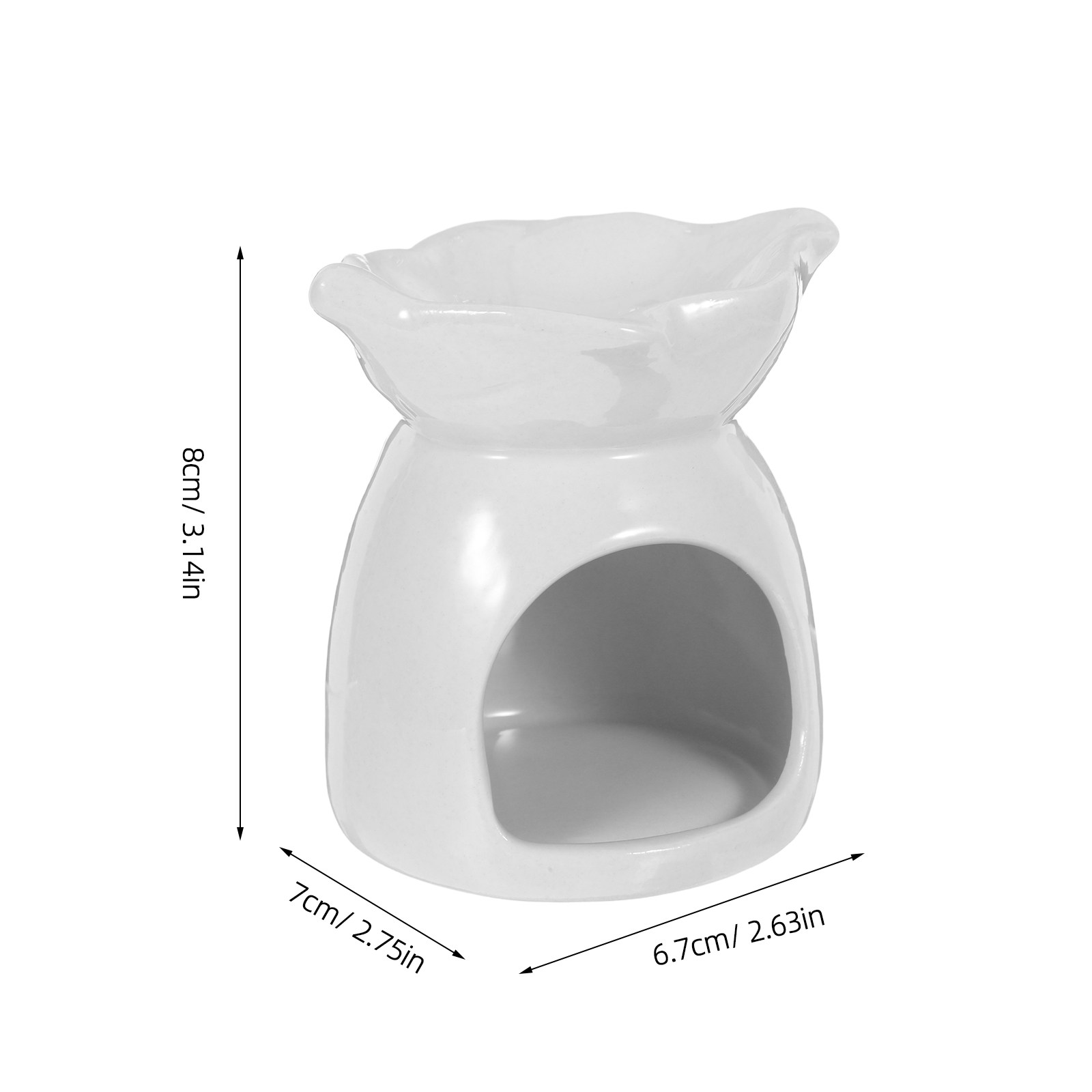セラミックホルダー エレガントな葉型ティーライトオイルバーナ - Home Decor Essentials のレビューと価格