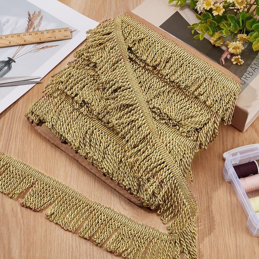 12ヤード×2.2インチ フリンジトリム チェーンレース縫製 - Home Decor Curtains のレビューと価格