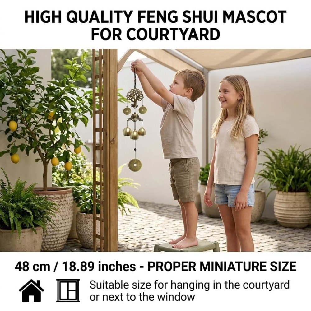 エレガントな風鈴 屋外庭園装飾用 金属製ベル 吊り下げ飾り  - Home Decor Design Ideas のレビューと価格