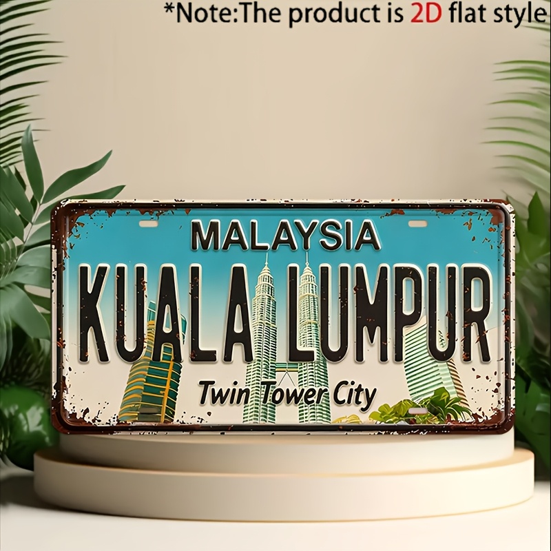 2Dフラット、装飾用のみ、ヴィンテージクアラルンプールメタル - Home Decor Kuala Lumpur のレビューと価格