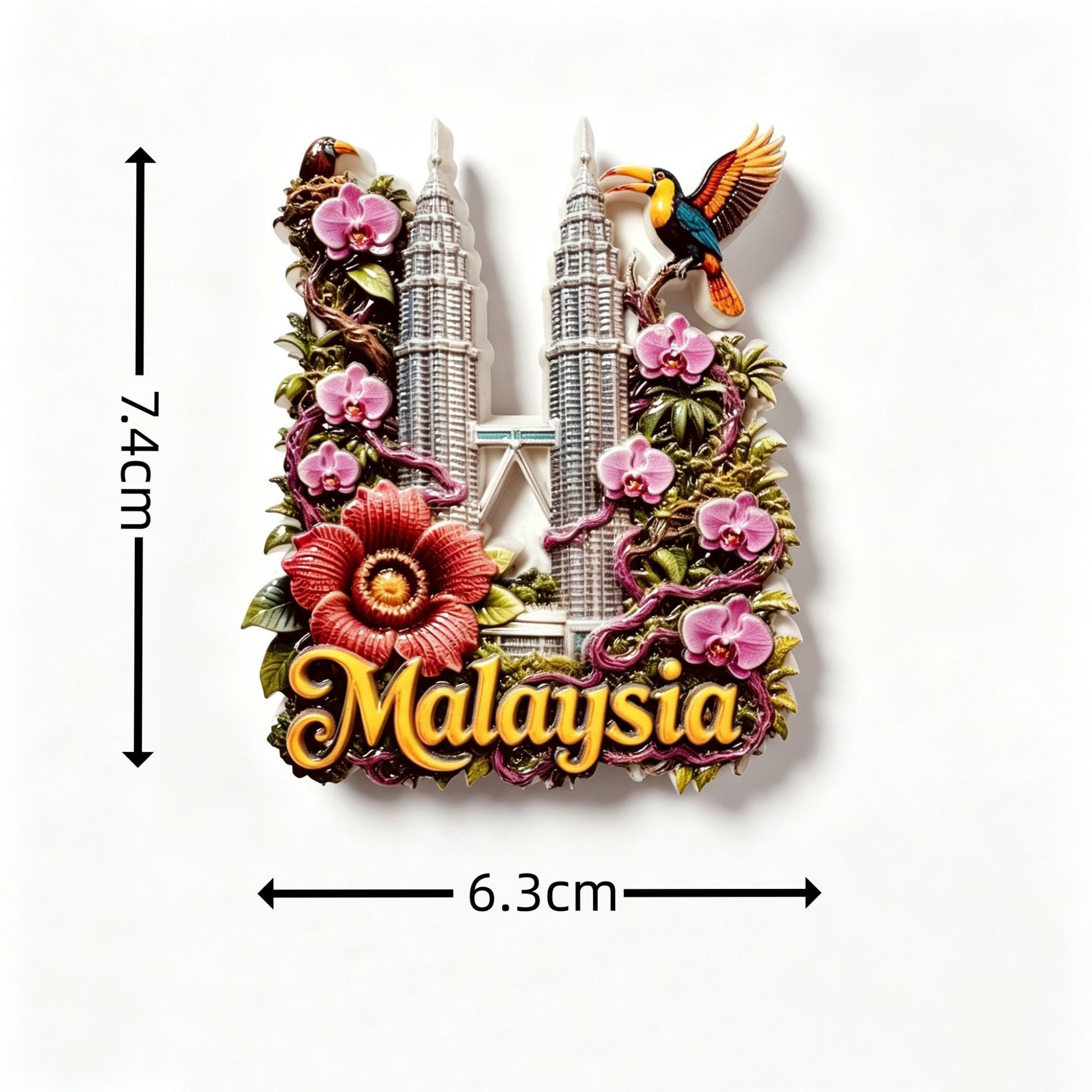 マレーシア観光土産 3D樹脂製冷蔵庫マグネット クアラルプル - Home Decor Kuala Lumpur のレビューと価格