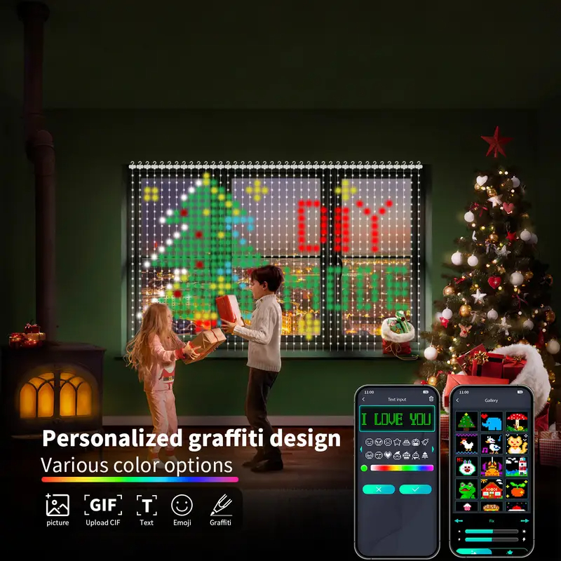 2×2m/3×3m 400LEDスマートカーテンライト ホー - Home Decor Free App のレビューと価格