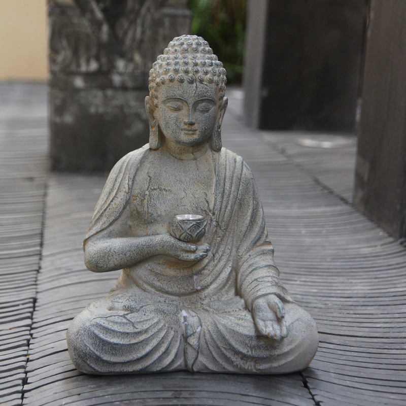樹脂ソーラー仏像彫刻庭の装飾ライト禅アジアン日本庭園の装飾屋 - Home Decor Quirky のレビューと価格