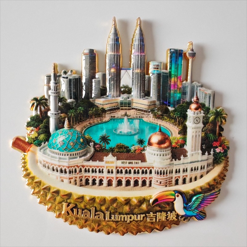 マレーシア冷蔵庫マグネット金属素材ペトロナスタワーズお土産ク - Home Decor Kuala Lumpur のレビューと価格