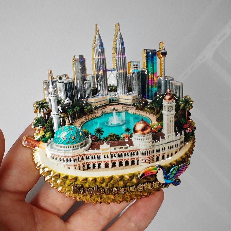 マレーシア冷蔵庫マグネット金属素材ペトロナスタワーズお土産ク - Home Decor Kuala Lumpur のレビューと価格