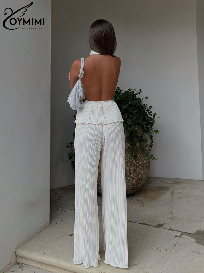 Oymimi セクシーな白プリーツ 2 点セット女性の衣装  - Home Decor Zara のレビューと価格