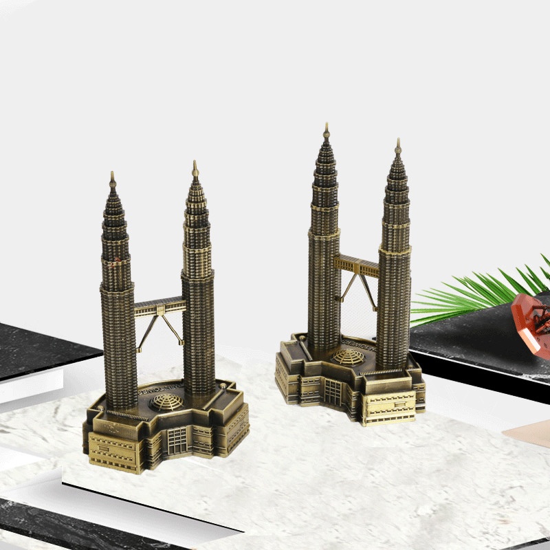 レトロ合金工芸品 クアラルプル ペトロナス双塔 モデル 旅行 - Home Decor Kuala Lumpur のレビューと価格