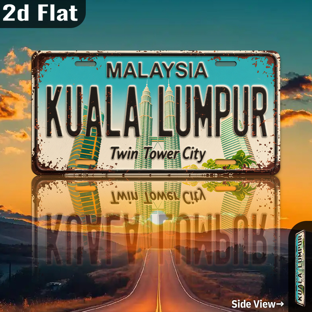 クアラルンプール マレーシア ツインタワー ブリキ看板 -  - Home Decor Kuala Lumpur のレビューと価格