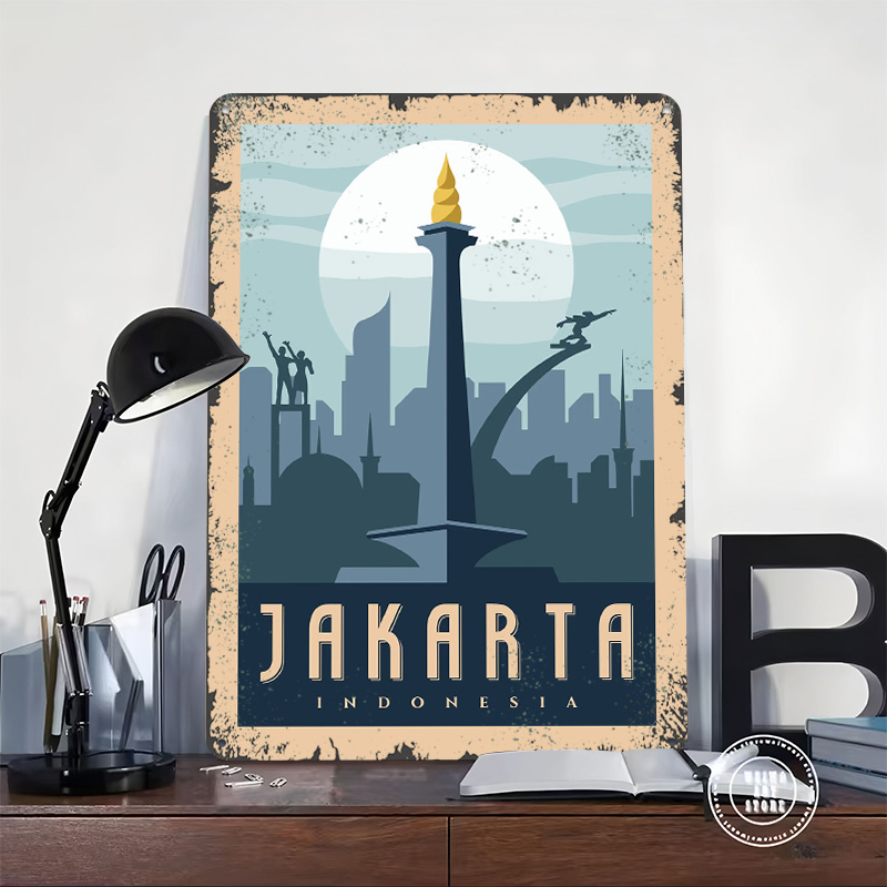 ジャカルタインドネシア旅行メタルポスターカスタマイズされた壁 - Home Decor Jakarta のレビューと価格