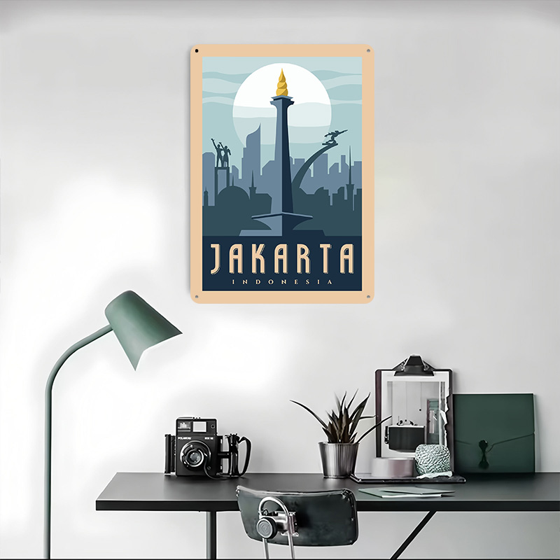 ジャカルタインドネシア旅行メタルポスターカスタマイズされた壁 - Home Decor Jakarta のレビューと価格