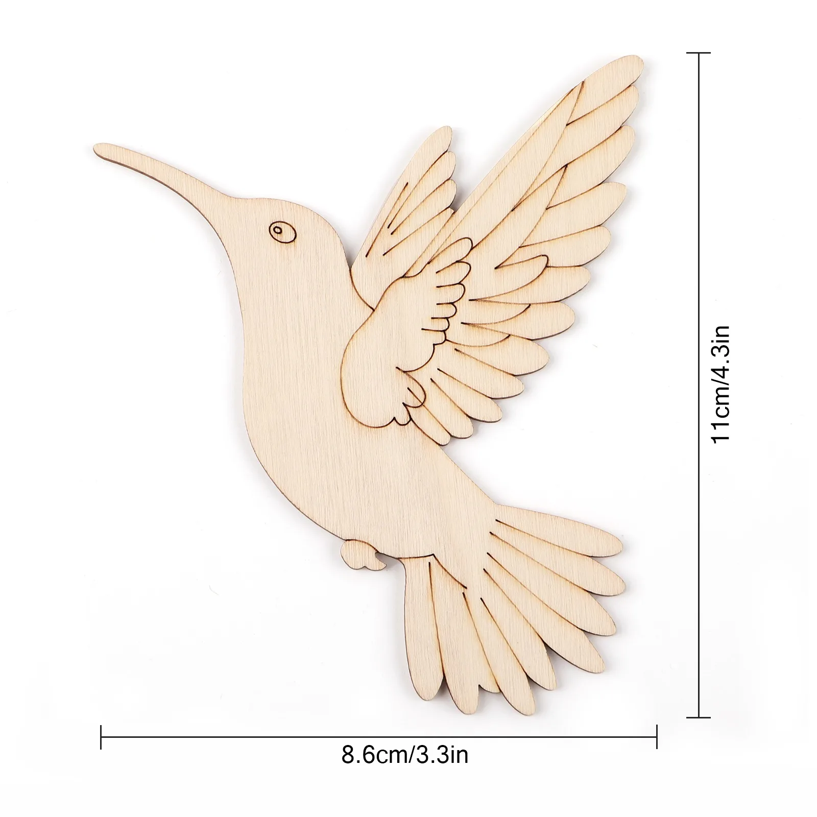10個入り未完成木製動物鳥の切り抜き、木製吊り下げ飾り用木製 - Home Decor Painting のレビューと価格