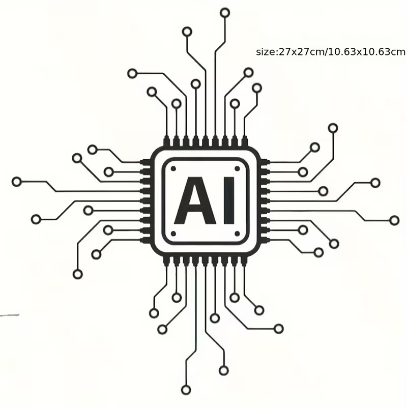 AIテクノロジー回路基板ビニールウォールデカール - 漫画風 - Home Decor Ai のレビューと価格
