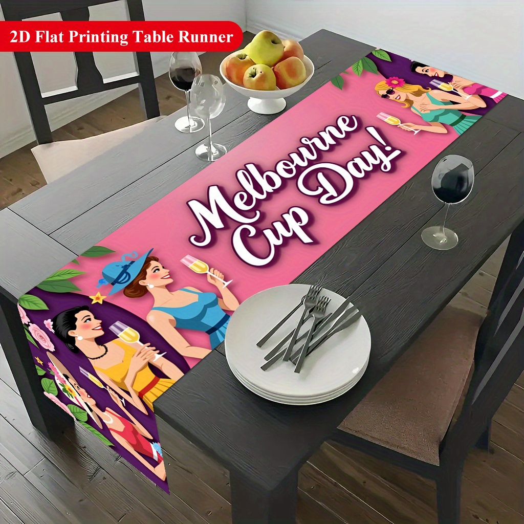 1pc メルボルンカップレーステーブルランナーホリデーパーテ - Home Decor Melbourne のレビューと価格